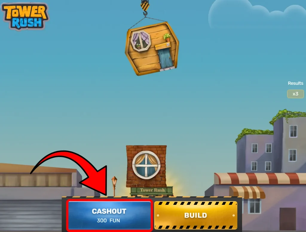 Tower Rush - Cashout Button